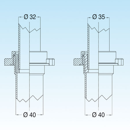 Riduzione Morbida In Pvc Diam. 40 X 32 Grigia- Diam. 40 X 32- Lira- Pezzi 1