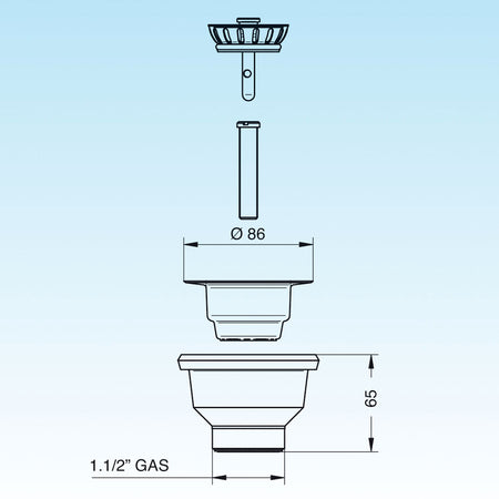 Piletta Basket Per Lavelli In Ceramica Con Foro Dm 60- Diam. 60Mm- Lira- Pezzi 1