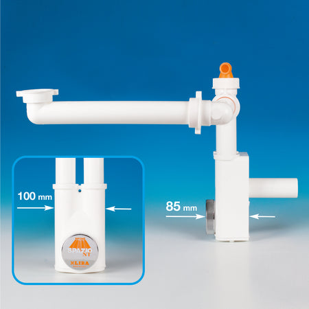 Sifone Salvaspazio Ispezionabile 2 Vie Nt (Marchio Lira)- 1 1/2- Lira- Pezzi 1