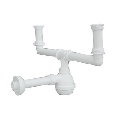 Sifone Tipo M Per Lavelli Inox A 2 Vie Senza Piletta (Marchio Lira)- 11/2- Lira- Pezzi 1