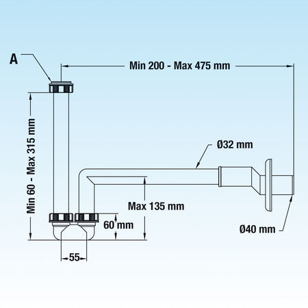 Sifone Eccentrico Per Bidet- Bianco- Lira- Pezzi 1