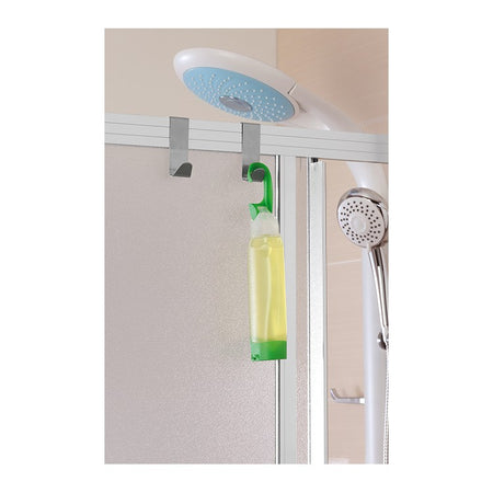 Set 2 Appendini Da Bagno In Acciaio Satinato Ganci Porta Oggetti Feridras Linea Smart