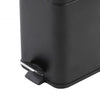 Pattumiera Quadrata 3 Litri In Acciaio Con Pedale Colore Nero 16X16X25 Cm Feridras