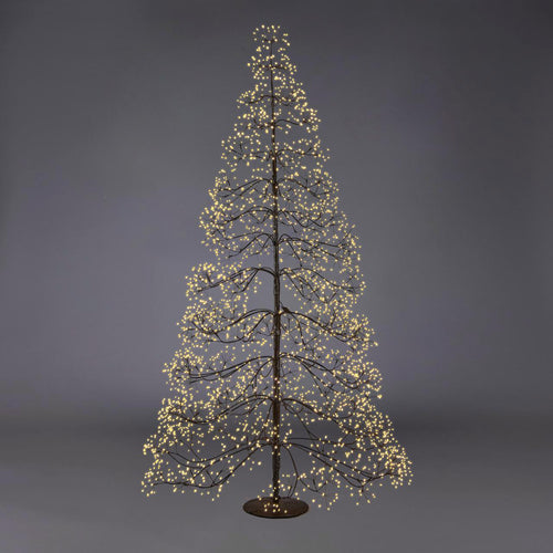 Albero di Natale Faggio con LED luminosi a luce calda decorazione natalizia