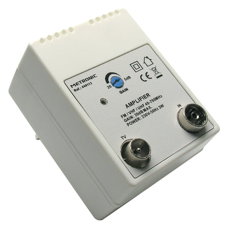 Amplificatore Interno 1 In/1 Out 1 Ingresso Fm/Uhf/Vhf - 1 Uscita Tv - Metronic