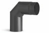 Gomito 90Â° Porcellanato Per Stufe A Legna Nero Opaco Ala Smalto Top- - Ãe¸ Mm.120 - 1 Pezzi Ala