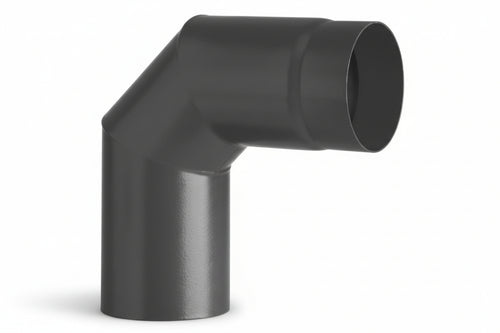 Gomito 90Â° Porcellanato Per Stufe A Legna Nero Opaco Ala Smalto Top- - Ãe¸ Mm.120 - 1 Pezzi Ala