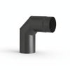 Gomito 90Â° Porcellanato Per Stufe A Legna Nero Opaco Ala Smalto Top- - Ãe¸ Mm.140 - 1 Pezzi Ala