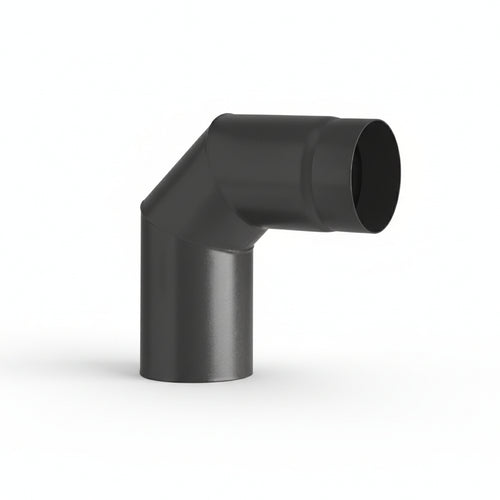 Gomito 90Â° Porcellanato Per Stufe A Legna Nero Opaco Ala Smalto Top- - Ãe¸ Mm.140 - 1 Pezzi Ala