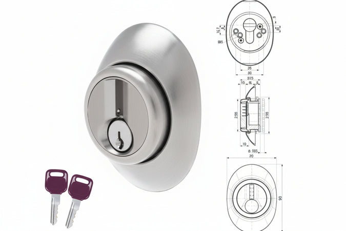 Defender Regolabile A Ghiera Mostrina Piena Cromato Satinato- - Mm.65X90 - Regolazione Da Mm.8 A Mm.14 (Df481P) - 1 Pezzi Mottura