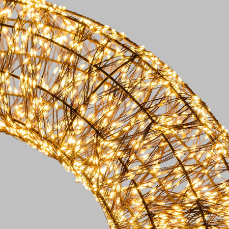 Corona di Natale luminosa luce classic 1140 microled con struttura bianca decorazione natalizia