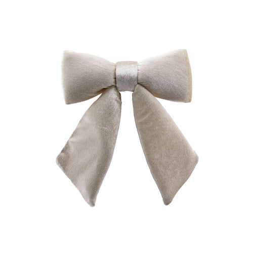 Fiocco in velluto imbottito decorazione natalizia tinta unita per albero di Natale