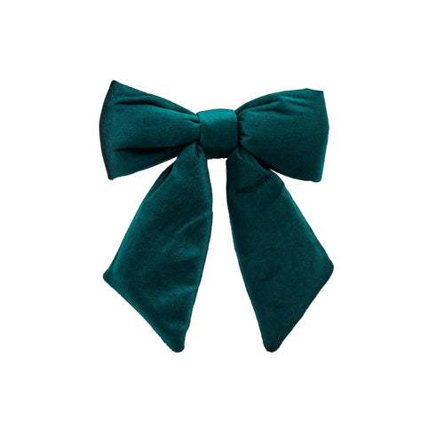 Fiocco in velluto imbottito decorazione natalizia tinta unita per albero di Natale