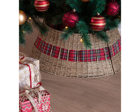 Copri base colore naturale sottoalbero per Albero di Natale decorazione natalizia