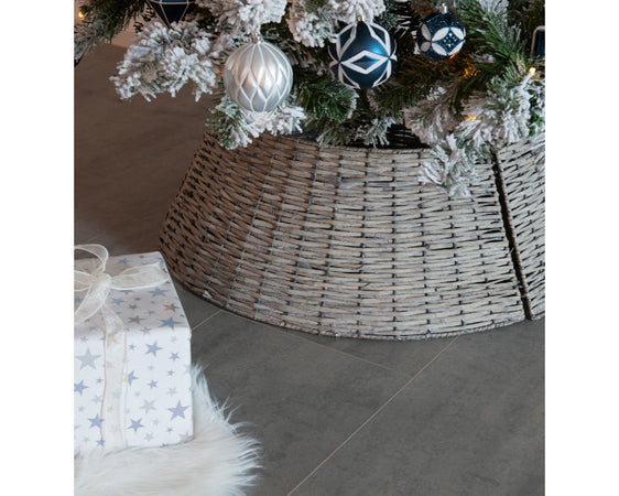 Copri base colore grigio chiaro sottoalbero per Albero di Natale decorazione natalizia