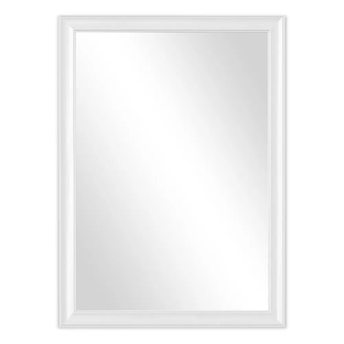 Specchio Con Cornice Abs Bianca Cm 50 X 60 Made In Italy