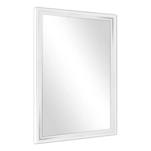 Specchio Con Cornice Abs Bianca Cm 45 X 50 Made In Italy