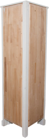 Biscottini Angoliera Country Biscottini legno tiglio bianca anticata Made Italy 50x50x184