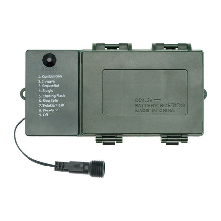 Catena di luci bianco caldo a pannello solare con trasformatore e portabatterie