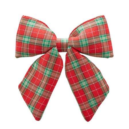 Fiocco natalizio in Lino, con motivo "Tartan" da 28 x 36 cm