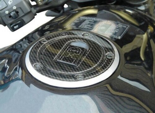 ADESIVO 3D CARBONIO PROTEZIONE TAPPO SERBATOIO compatibile MOTO KAWASAKI 00-06