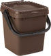 Pattumiera Per Raccolta Differenziata 'Ecoplus' 10 Lt.- Cm 24 X 25,5 X H 29,5 Corpo+Coperchio Marrone - Ecoplast