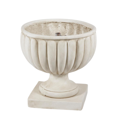 Base per albero di Natale a forma di coppa, color avorio