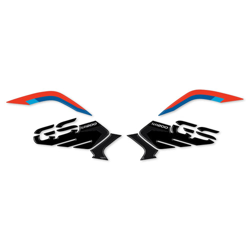 2 ADESIVI 3D PROTEZIONI LATERALI RALLY compatibili per MOTO BMW GS R1200 2017-19
