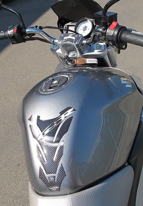 KIT ADESIVI STICKERS RESINA CARBONIO COMPATIBILE per  MOTO SUZUKI GSR 2006-2010