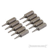 Punte in acciaio cromo vanadio con codolo esagonale 1/4 a taglio - PH - PZ - esagonale - T Silverline
