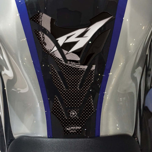 PARASERBATOIO ADESIVI 3D CARBONIO x PROTEZIONE SERBATOIO per MOTO YAMAHA R1 R 1