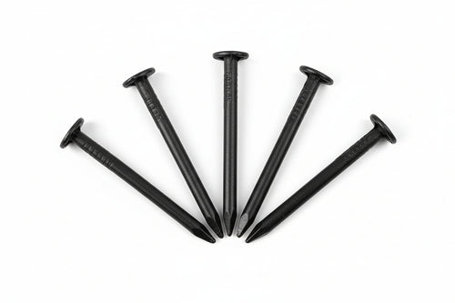 Chiodo Ferma Telo In Nylon E Fibra Di Vetro Nero- - Mm.200 - Testa Mm.35 - Conf. Pz.100 - 1 Busta T-Rex