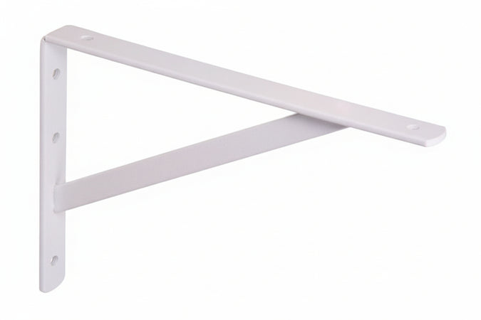Mensola Pesante Verniciata Bianca Con Saetta- - Mm.500X30X310H. Spessore Mm.5 - 10 Pezzi