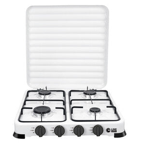 C Fornello A Gas Gpl 4 Fuochi 1/1.5/1.5/2.2 Kw- 1,0 Pz