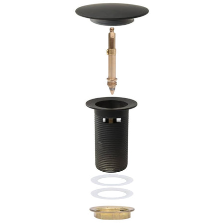 Scarico a Pressione Funzione Troppopieno Grigio 6,4x6,4x9,1cm in Zinco e Ottone