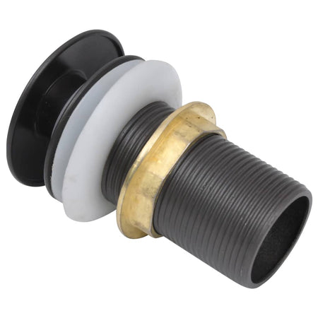 Scarico a Pressione Senza Troppopieno Grigio 6,4x6,4x9,1 cm in Zinco e Ottone