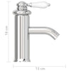 Rubinetto per Lavabo del Bagno Finitura Cromo 130x180 mm Pomello Bianco