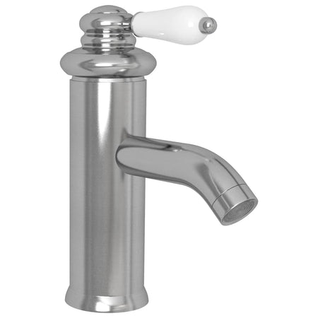 Rubinetto per Lavabo del Bagno Argento 130x180 mm Pomello Bianco
