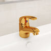 Rubinetto Miscelatore per Lavello da Bagno Colore Oro 13x10 cm