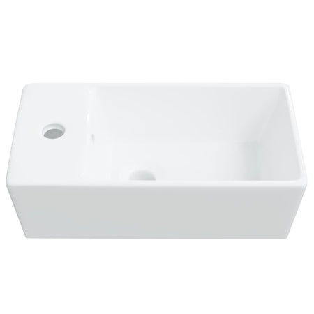 Lavandino da Appoggio Colore Bianco 48x25x15 cm in Ceramica