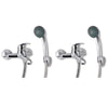 Set Miscelatori Doccia Kit 2 pz Cromati Montaggio a Parete