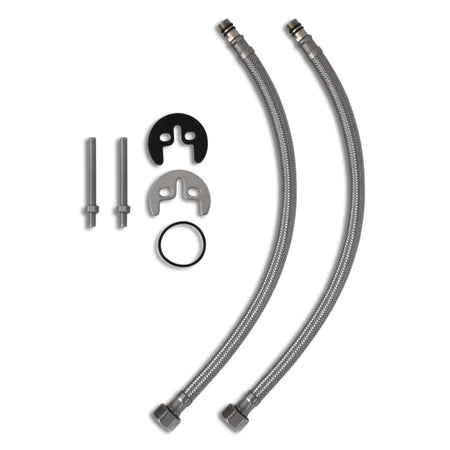 Set 2 Rubinetti per Bidè Bagno Cromati con Accessori di Montaggio