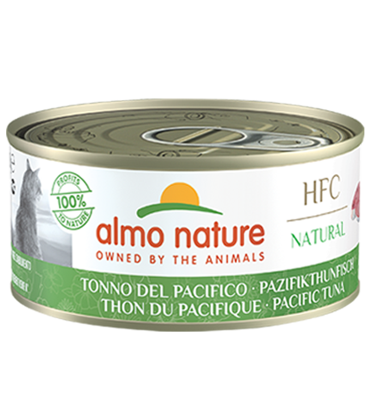 Almo Nature Scatoletta HFC Natural gusto Tonno del Pacifico per Gatti Adulti