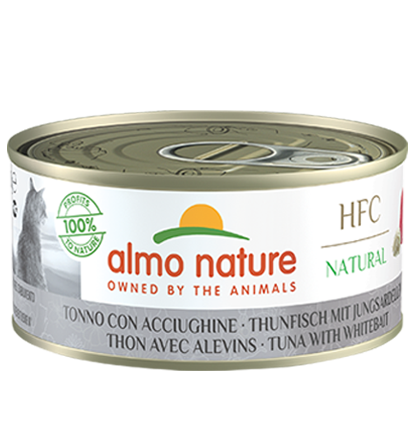Almo Nature Scatoletta HFC Natural gusto Tonno e Acciughine per Gatti Adulti