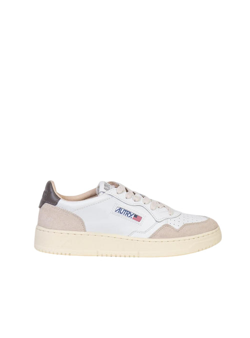 AUTRY Autry Medalist Low – Sneakers in Pelle e Suede Bianco Beige da Uomo da uomo