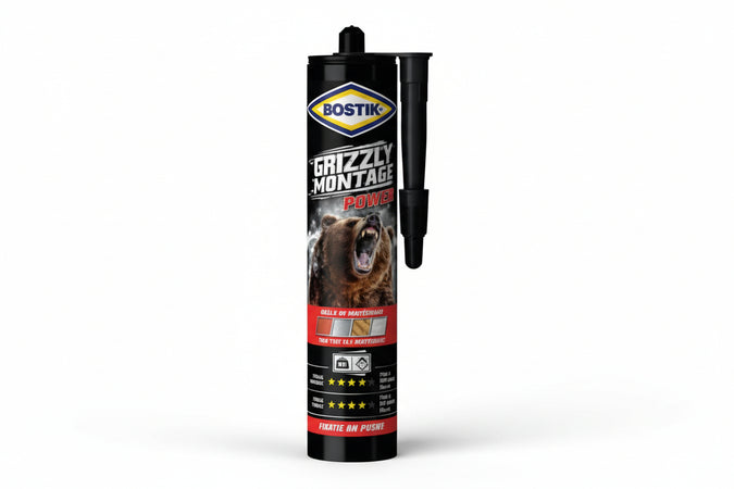 Grizzly Montage Power In Cartuccia- - Gr.370 - Bianco - 3 Pezzi Bostik