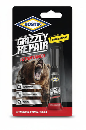 Grizzly Repair Istantaneo Trasparente In Blister- - Gr.3 - 12 Blister Bostik