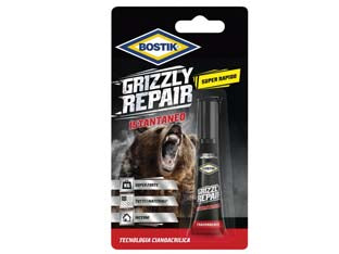 Grizzly Repair Istantaneo Trasparente In Blister- - Gr.3 - 12 Blister Bostik