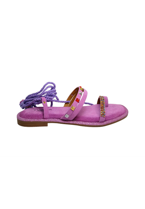 TOSCA BLU Scarpe Donna Tosca Blu Sandalo Hibiscus dalla forma semi quadrata, tomaia composta da trecce e fascette strassate e con micro borchie. da donna