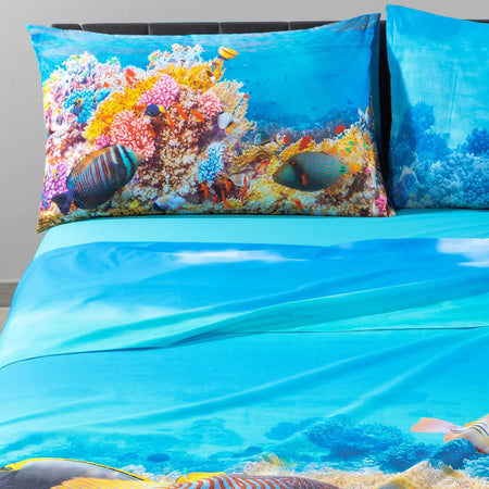 Lenzuola fantasia Oceano - Caleffi in cotone  - Comfort e Stile